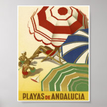 Andalusien Spanien Vintage Travel Poster