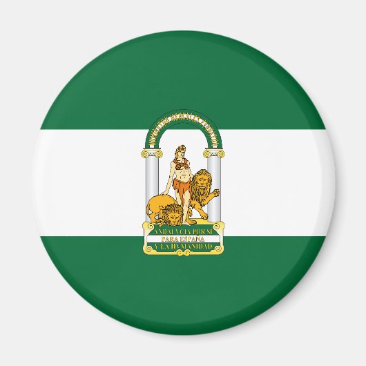 Andalusien, spanische Flagge Magnet (Vorne)