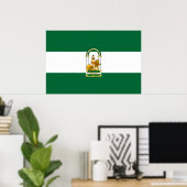 Andalusien, spanische Flagge Poster (Heimbüro)