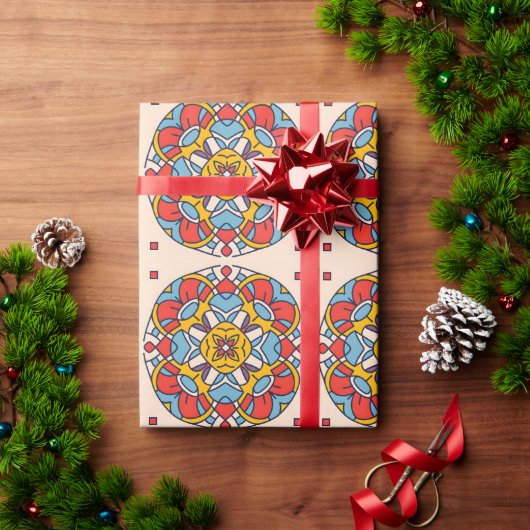 Andalusisch-marokkanische Mosaikkirche Geschenkpapier (Feiertagsgeschenk)