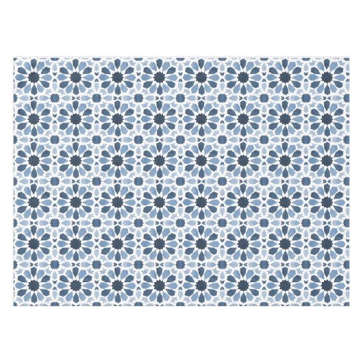 Andalusische Echoes: Boho marokkanische Geometrie Tischdecke (Vorderseite (Horizontal))