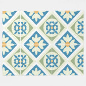 Andalusische Fliesen 13 Fleecedecke (Vorderseite (Horizontal))