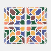 Andalusische Fliesen 1 Fleecedecke (Vorderseite (Horizontal))