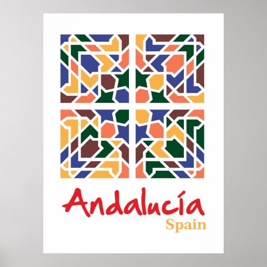 Andalusische Fliesen 1 Poster (Vorne)