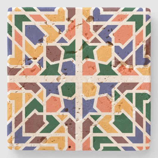 Andalusische Fliesen 1 Steinuntersetzer (Vorderseite)