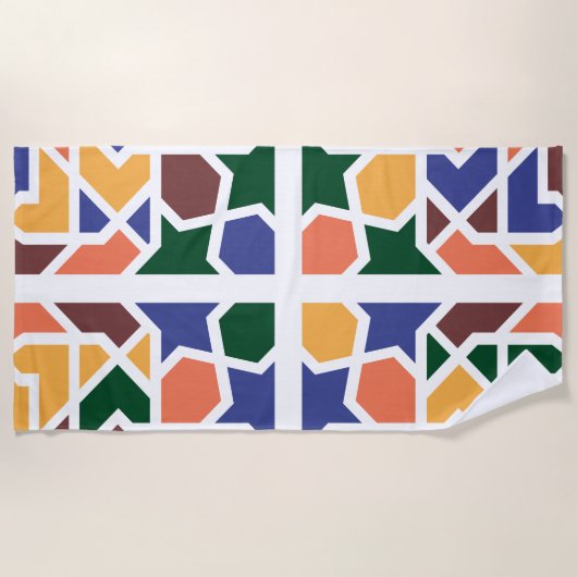 Andalusische Fliesen 1 Strandtuch (Vorderseite)