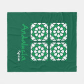 Andalusische Fliesen 2 Fleecedecke (Vorderseite (Horizontal))