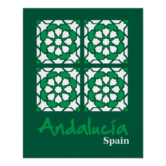 Andalusische Fliesen 2 Poster (Vorderseite)