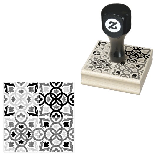 Andalusische Fliesen 3 Gummistempel (Stempel)