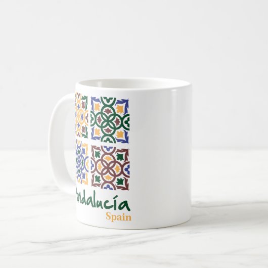 Andalusische Fliesen 3 Kaffeetasse (Vorderseite Links)