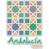 Andalusische Fliesen 4 Aufkleber (Vorderseite)