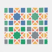 Andalusische Fliesen 4 Fleecedecke (Vorderseite (Horizontal))