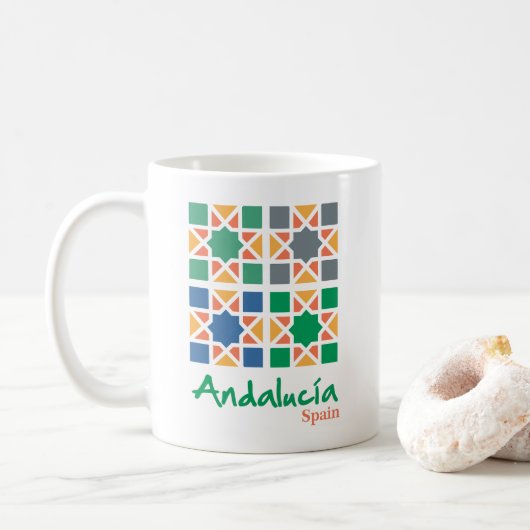 Andalusische Fliesen 4 Kaffeetasse (Mit Donut)