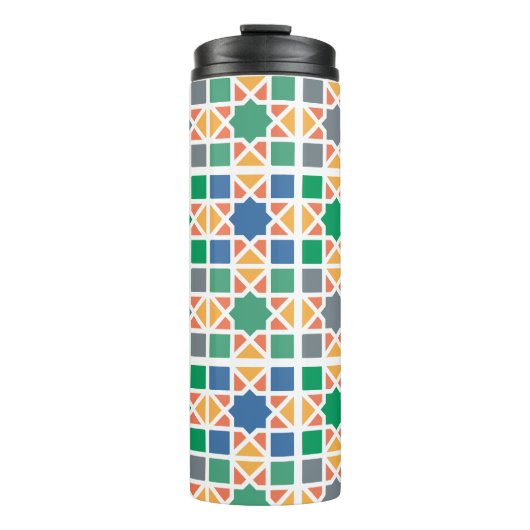 Andalusische Fliesen 4 Thermosbecher (Vorderseite)