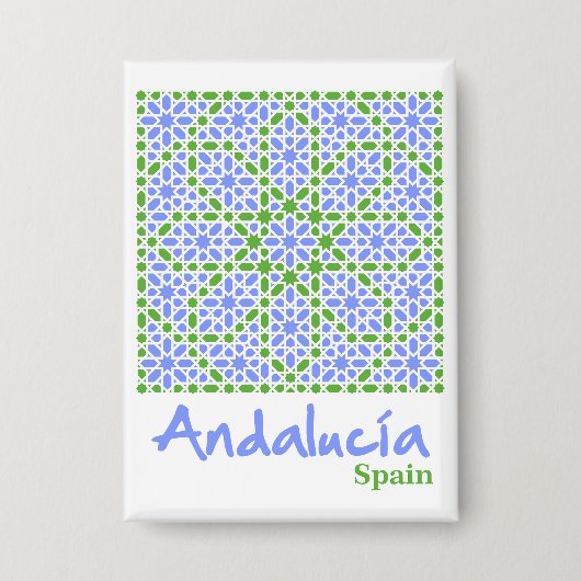 Andalusische Fliesen 7 Button (Vorderseite)