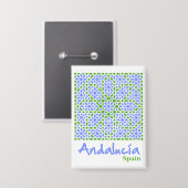 Andalusische Fliesen 7 Button (Vorderseite/Rückseite)