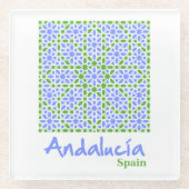 Andalusische Fliesen 7 Glasuntersetzer (Vorderseite)