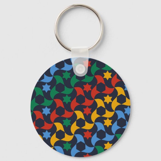 Andalusische Tiles 12 (Alhambra Palace, Granada) Schlüsselanhänger (Vorderseite)