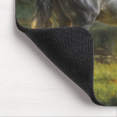 Andalusischer Hengst am See Mousepad (Ecke)