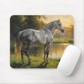 Andalusischer Hengst am See Mousepad (Mit Mouse)