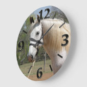 ANDALUSISCHER PFERDEKOPF MORISCO GROßE WANDUHR (Winkel)