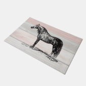 Andalusischer Pferdeschwalbe Fußmatte (Schrägansicht)