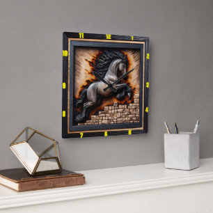 Andalusischer Schritt: Kunst, Zeit, Stil, Majestät Quadratische Wanduhr