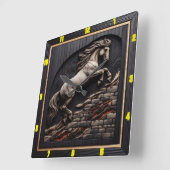 Andalusischer Sprung: Kunst, Zeit, Personalisierte Quadratische Wanduhr (Winkel)