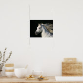 Andalusischer Stallion Headshot Mane Flows Poster (Küche)