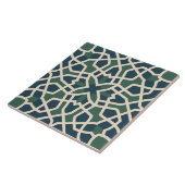 Andalusisches Labyrinth: Grün- und Blaugeometrie-F Fliese (Seite)
