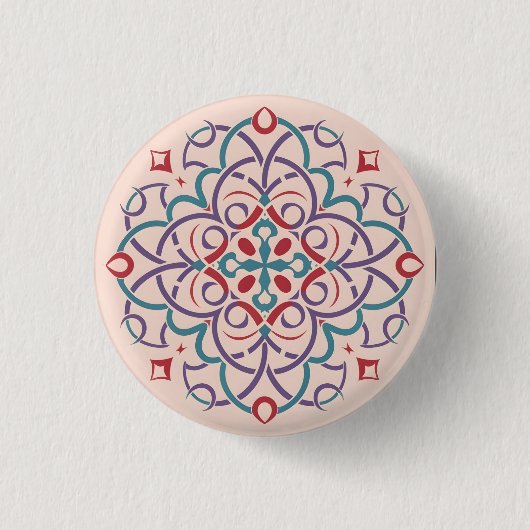 andalusisches Mosaik Button (Vorderseite)