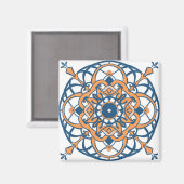 andalusisches Mosaik Magnet (Vorderseite/Rückseite)