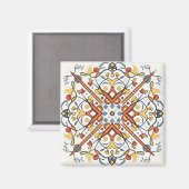 andalusisches Mosaik Magnet (Vorderseite/Rückseite)