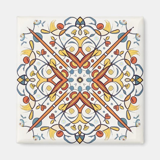 andalusisches Mosaik Magnet (Vorne)