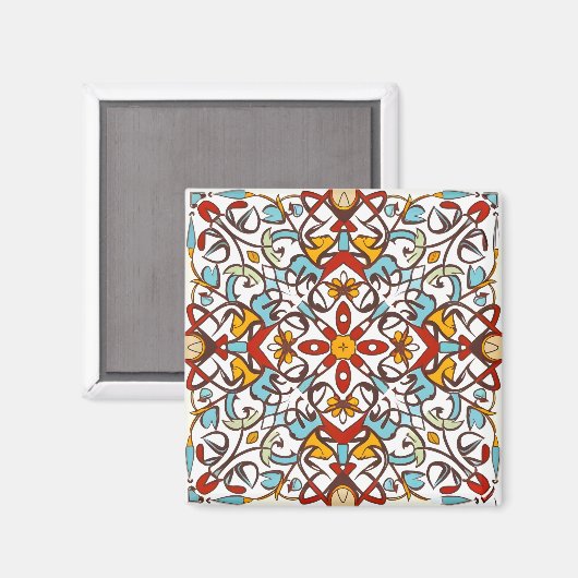 andalusisches Mosaik Magnet (Vorderseite/Rückseite)