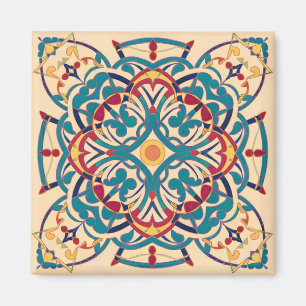 Andalusisches Mosaik minimal Magnet