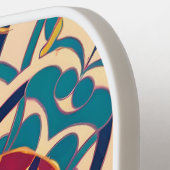 Andalusisches Mosaik minimal, Mandala-Muster Pickleball Schläger (Linke Seite)