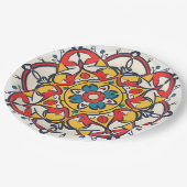 andalusisches Mosaik Pappteller (Schrägansicht)