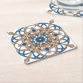 andalusisches Mosaik Rechteckiger Pappuntersetzer (angewinkelt)