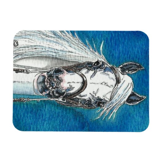 Andalusisches Pferd Premium Flexi Magnet (Horizontal)