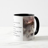 Andalusisches Pferd und das Ruhe-Gebet Tasse (VorderseiteRechts)