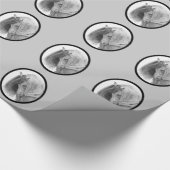 Andalusisches Zeichnen im schwarzen Rahmen Geschenkpapier (Ecke)