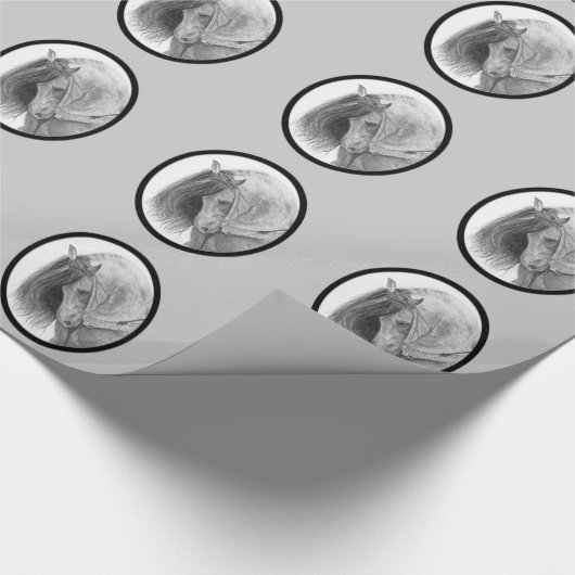 Andalusisches Zeichnen im schwarzen Rahmen Geschenkpapier (Ecke)