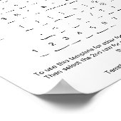 Andamar Swash Schriftart Character Sheet for Zazzl Poster (Ecke)