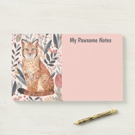Andean-Bergkatze Boho My Pawsome Personal Post-it Klebezettel (Auf Schreibtisch)