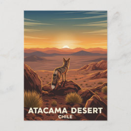 Andean Fox im Chile der Atacama-Wüste Postkarte