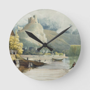 Andely, "von den Ansichten über die Seine", Runde Wanduhr