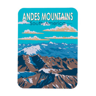 Anden Südamerika Reise Kunst Vintage Magnet