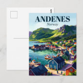 Andenes Norwegen Postkarte (Vorne/Hinten)