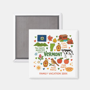 Andenken an den Familienurlaub in Vermont, individ Magnet